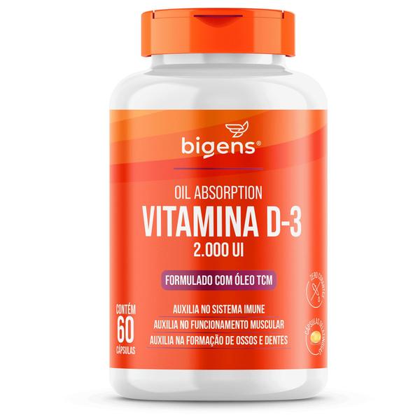 Imagem de Bigens vitamina d3 2000 ui com tcm 400mg/60 caps 