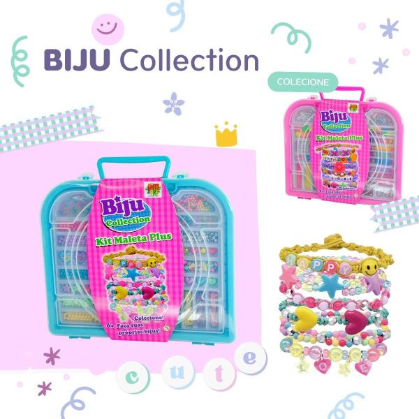 Imagem de Biju Collection Kit Maleta Plus Azul Miçangas DM Toys