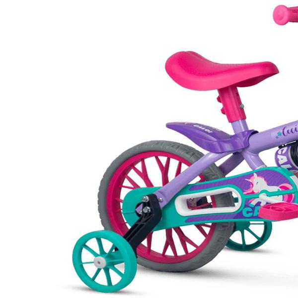 Imagem de Bike Aro 12 Infantil Cecizinha Lilás Rodinhas de Equilíbrio Nathor