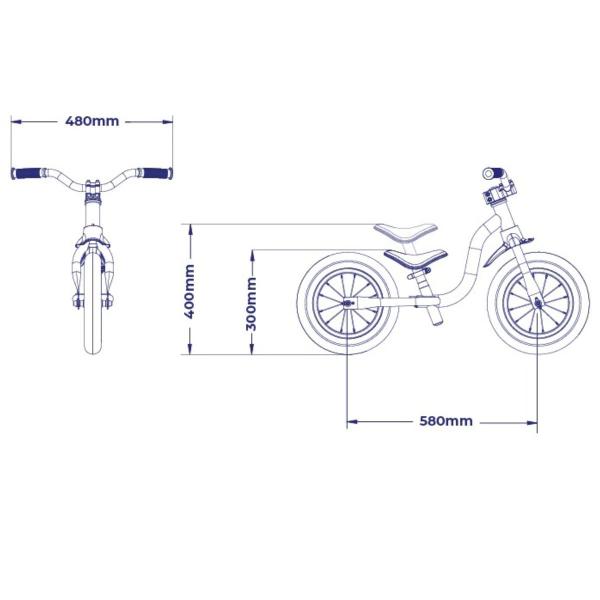 Imagem de Bike Aro 12 Infantil Raiada Rosa Sem Pedal Até 21kg Nathor