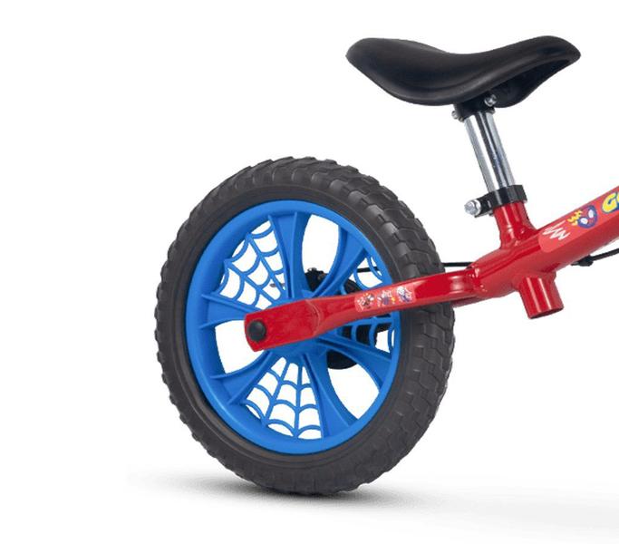 Imagem de Bike Aro 12 Infantil Spider Man Sem Pedal Até 21kg Nathor