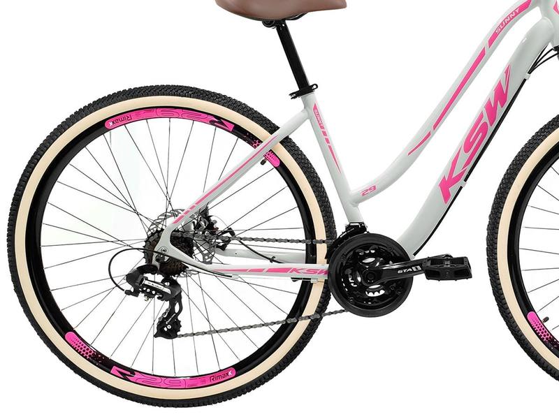 Imagem de Bike Aro 29 KSW Sunny Retrô 21V Shimano C/ Cesta e F. Disco