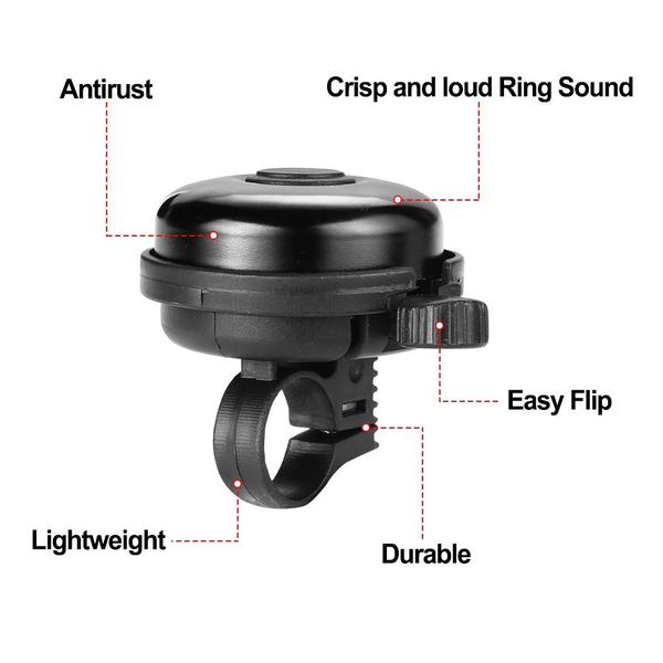 Bike Bell Acmor Classic Aluminium Loud Clear Sound Adultos e Crianças - Accmor Imagem de Bike Bell Acmor Classic Aluminium Loud Clear Sound Adultos e Crianças