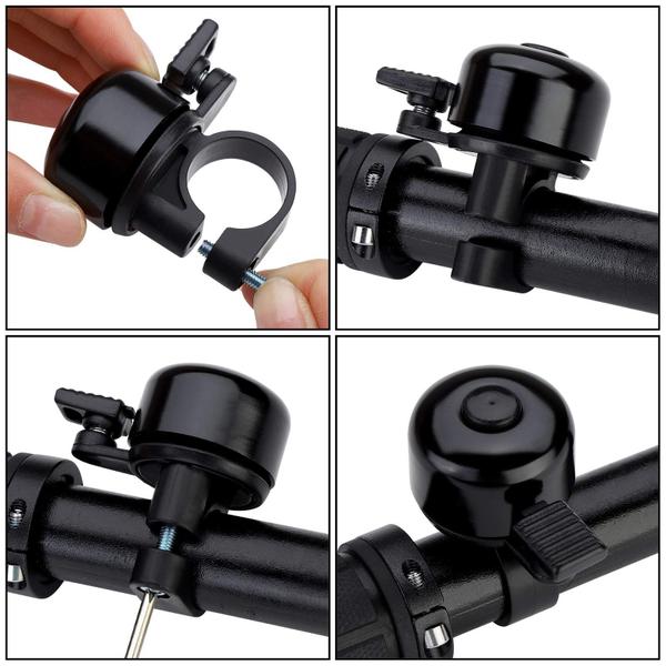 Bike Bell Paliston Crisp Sound para adultos e crianças em preto e azul Imagem de Bike Bell Paliston Crisp Sound para adultos e crianças em preto e azul