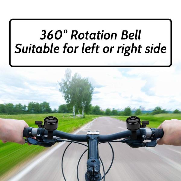 Bike Bell Paliston Crisp Sound para adultos e crianças em preto e azul Imagem de Bike Bell Paliston Crisp Sound para adultos e crianças em preto e azul