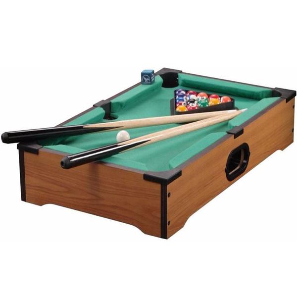 Imagem de Bilhar De Mesa Sinuca Snooker Portátil Tacos E Bolas 31X51Cm