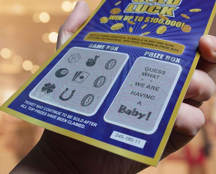 Bilhetes de loteria para raspar WINGKIND Gold Luck Pregnancy Imagem de Bilhetes de loteria para raspar WINGKIND Gold Luck Pregnancy