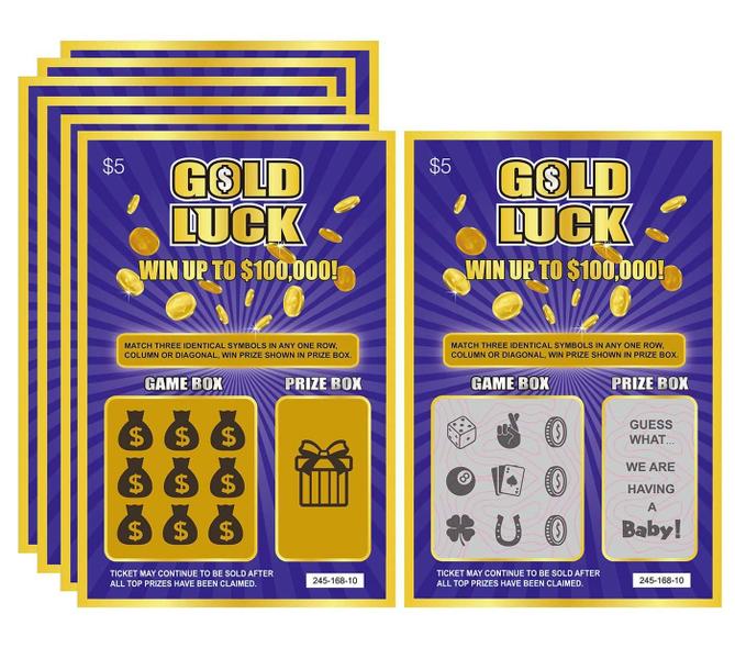 Bilhetes de loteria para raspar WINGKIND Gold Luck Pregnancy Imagem de Bilhetes de loteria para raspar WINGKIND Gold Luck Pregnancy