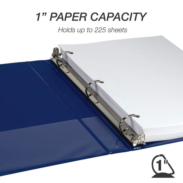 Binder Samsill Durable D Ring de 1 polegada azul, pacote com 4 Imagem de Binder Samsill Durable D Ring de 1 polegada azul, pacote com 4
