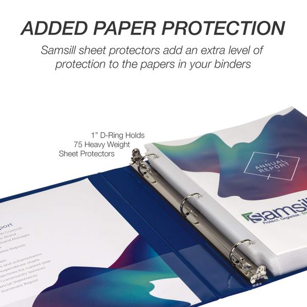 Binder Samsill Durable D Ring de 1 polegada azul, pacote com 4 Imagem de Binder Samsill Durable D Ring de 1 polegada azul, pacote com 4