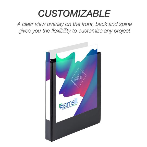 Binder Samsill Durable D Ring de 1 polegada, pacote com 4 unidades, preto Imagem de Binder Samsill Durable D Ring de 1 polegada, pacote com 4 unidades, preto