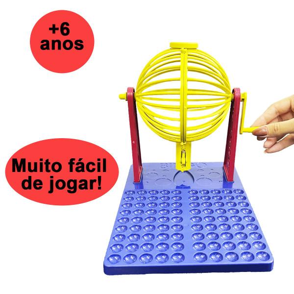 Imagem de Bingo 48 Cartela Com Globo Giratório Brinquedo Infantil Novo Diversão