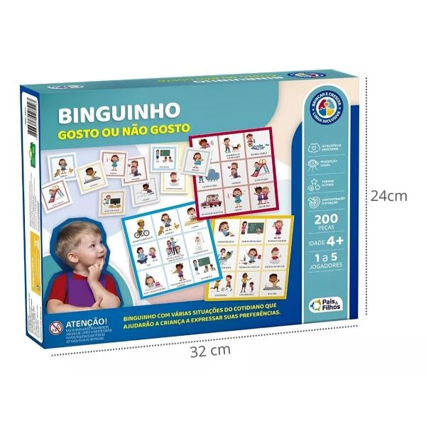 Imagem de Bingo Infantil gosto ou não gosto educativo