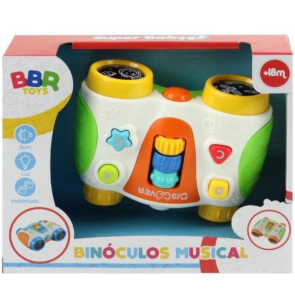 Imagem de Binóculo Musical Som E Luzes  Brinquedo Infantil Bebê 18 meses + Bbr Toys