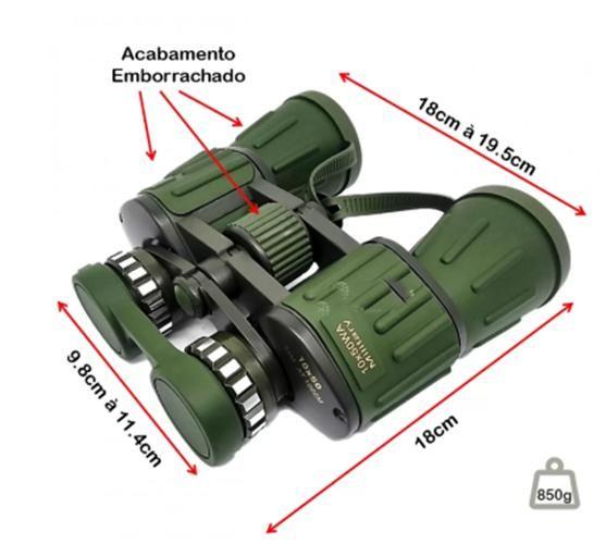 Imagem de Binóculo Visão Longo Alcance 10x50 1000M Acabamento Emborrachado Com Bolsa de Transporte - WYJ1050A - Jiaxi