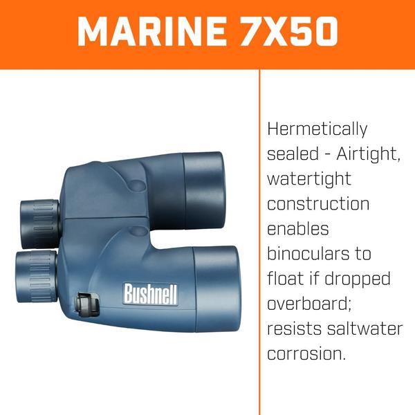 Imagem de Binóculos Bushnell Marine 7x50 à prova d'água com clareza HD