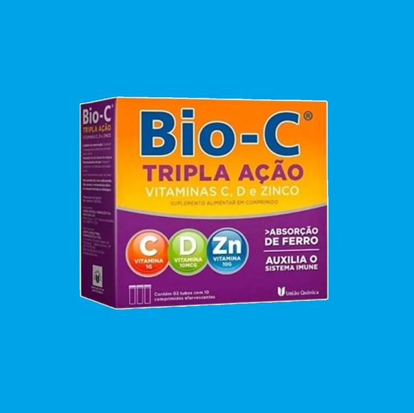 Imagem de Bio-c Tripla Ação Efervescente C/30 Comprimidos - União Quim