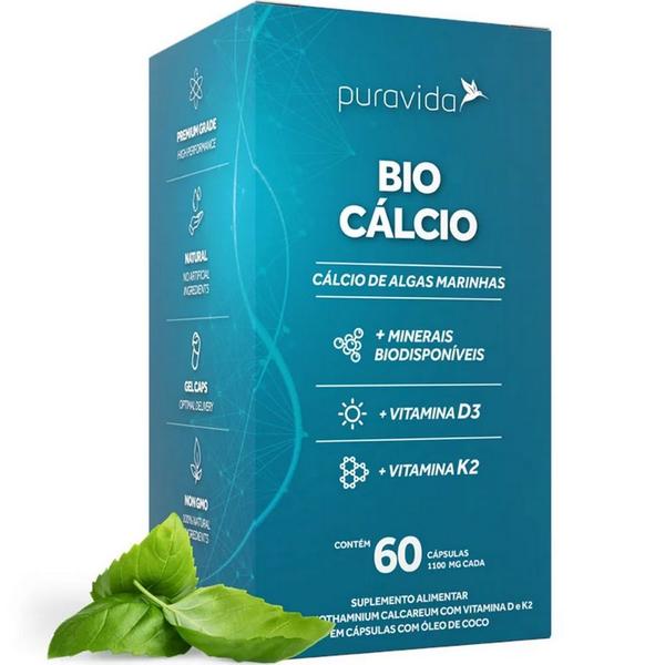 Imagem de Bio Cálcio Com Vit D3 + K2 - (60 Capsulas) - Pura Vida