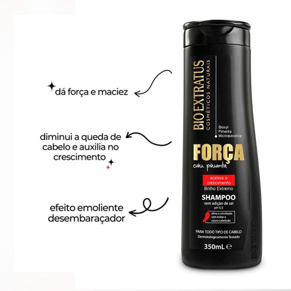 Imagem de Bio Extratus Força com Pimenta Shampoo de Crescimento 350ml