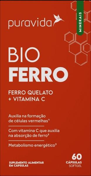 Imagem de Bio Ferro Quelato + Vitamina C com 60 Cápsulas Softgel -Pura Vida