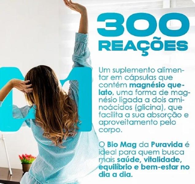 Imagem de Bio Mag Magnésio Quelato com  60 Cápsulas Softgel-Pura Vida