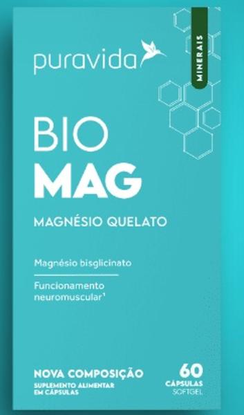 Imagem de Bio Mag Magnésio Quelato com  60 Cápsulas Softgel-Pura Vida