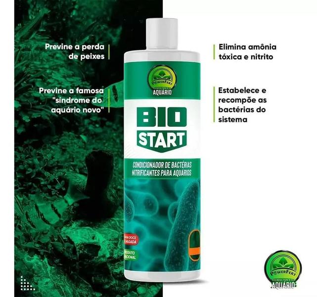 Imagem de Bio Start 1 Litro Acelerador Biológico Aquarios Power Fert Agua Doce Marinho