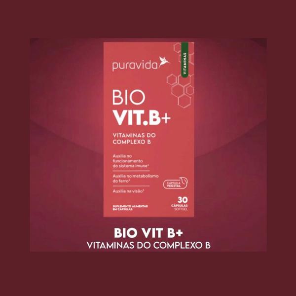 Bio Vit B+ - Puravida 30 cápsulas Imagem de Bio Vit B+ - Puravida 30 cápsulas