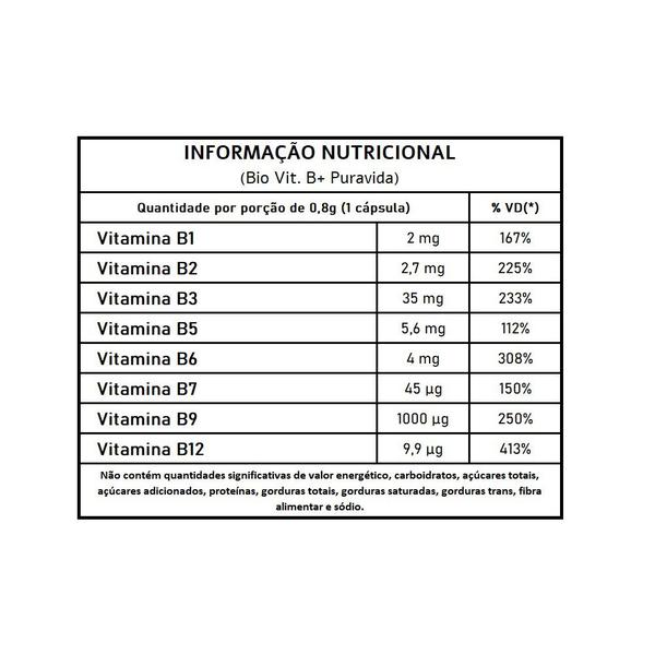 Bio Vit B+ - Puravida 30 cápsulas Imagem de Bio Vit B+ - Puravida 30 cápsulas