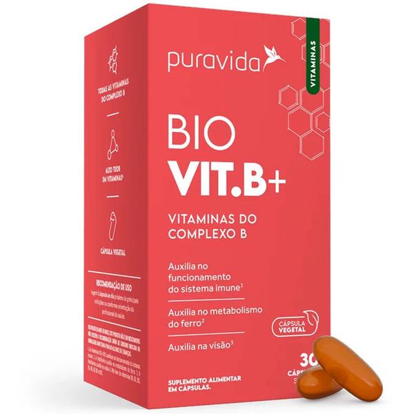 Imagem de Bio Vit B - Vitaminas do Complexo B - 30 Capsulas - Pura Vida