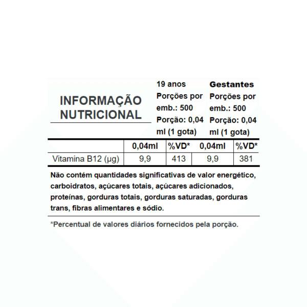 Imagem de Bio Vit. B12+ Metilcobalamina  Gotas Biodísponivel Puravida