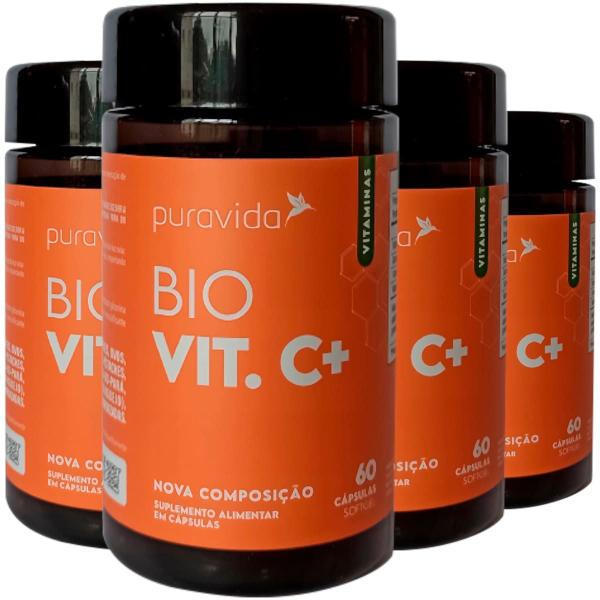 Imagem de Bio Vitamina C 4 x 60 Cápsulas Puravida