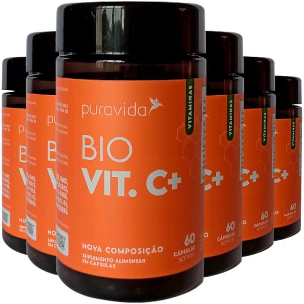 Imagem de Bio Vitamina C 6 x 60 Cápsulas Puravida