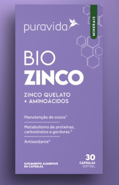 Imagem de Bio Zinco-Zinco Quelato+ Aminoácidos  com 30 cápsulas -Pura Vida