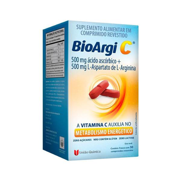 Imagem de Bioargi-c Com 30 Comprimidos Revestidos 500+500mg - Uniao Quimica