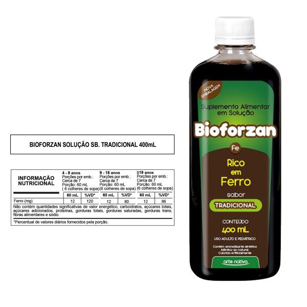 Imagem de Bioforzan 400ml Tradicional Fortificante Arte Nativa