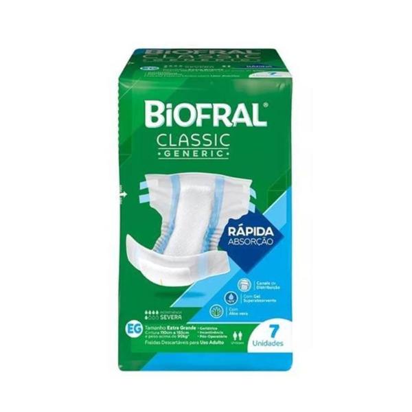 Imagem de Biofral Classic Generic Fralda Adulta Eg C/7