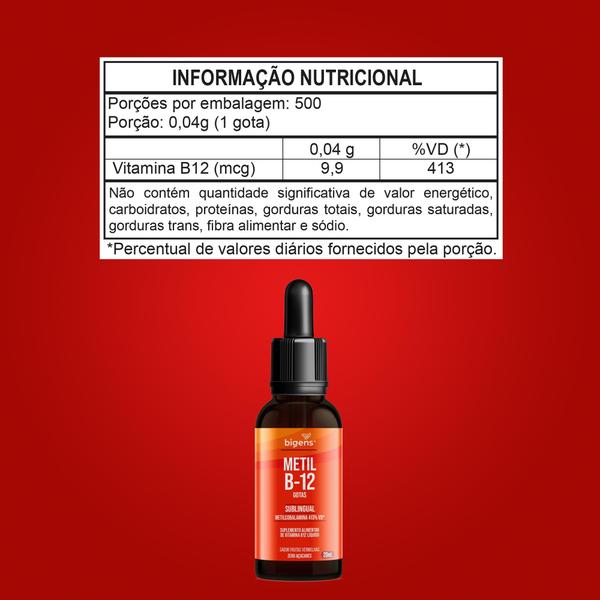 Imagem de Biogens kit 2x metil b12 em gotas 20ml frutas vermelhas