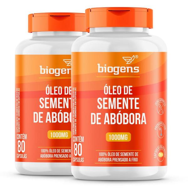 Imagem de Biogens kit 2x óleo de semente de abóbora 80 caps