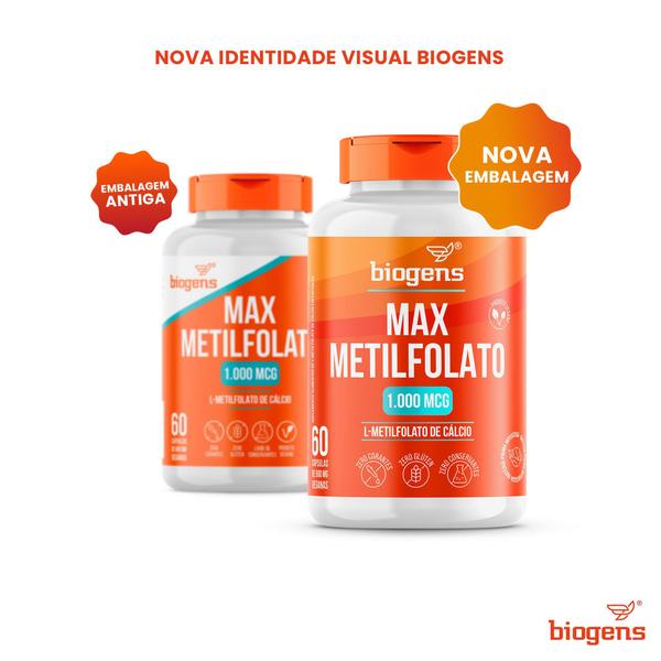 Imagem de Biogens kit 3x max metilfolato 1000mcg 60 caps