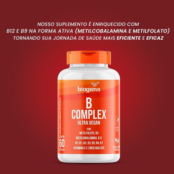 Imagem de Biogens kit 4x complexo b vitamina b complex 60 caps