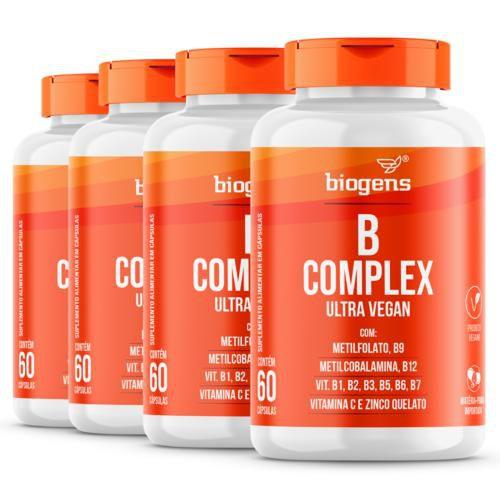 Imagem de Biogens kit 4x complexo b vitamina b complex 60 caps