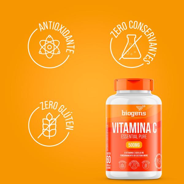 Imagem de Biogens kit 4x vitamina c essential pure 500mg, 60 cápsulas