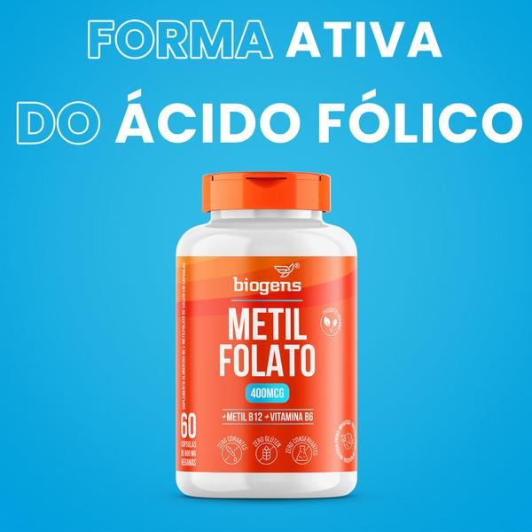 Imagem de Biogens metil folato metilfolato 400mcg 60 caps 