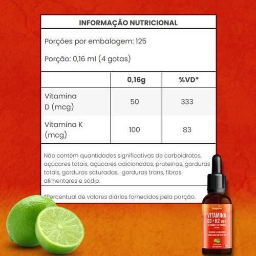 Imagem de Biogens vitamina d3 2000ui + k2 mk7 100mcg limão 20ml