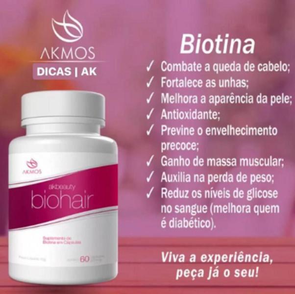 Imagem de Biohair Akmos Suplemento De Biotina Em Capsula