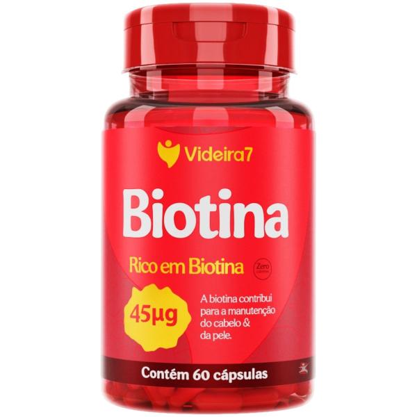 Imagem de Biotina 45mcg 150% da idr 1 cápsula ao dia 60 cápsulas  videira7