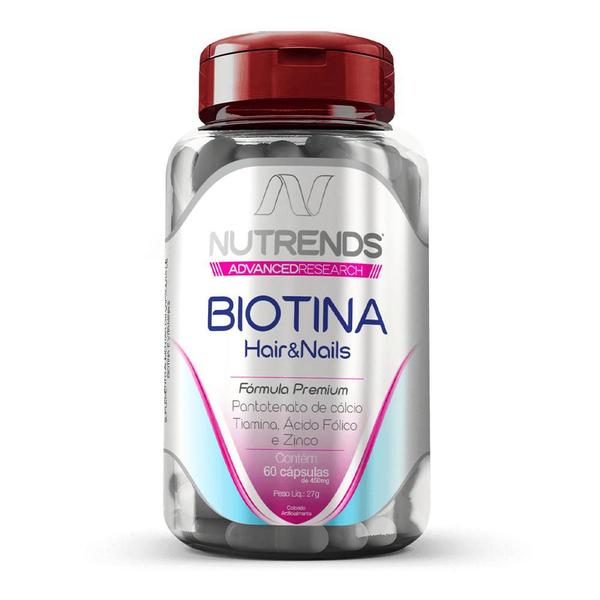 Imagem de Biotina Hair e Nails 450Mg 60 Caps - Nutrends