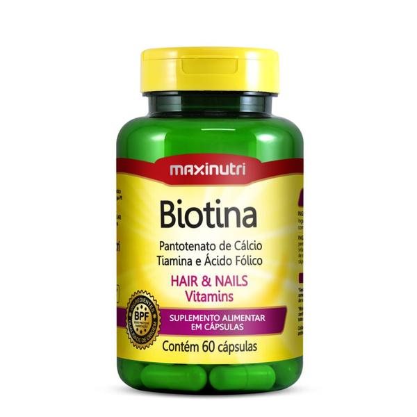 Imagem de Biotina Maxinutri Hair e Nails Vitamins 60 Cápsulas