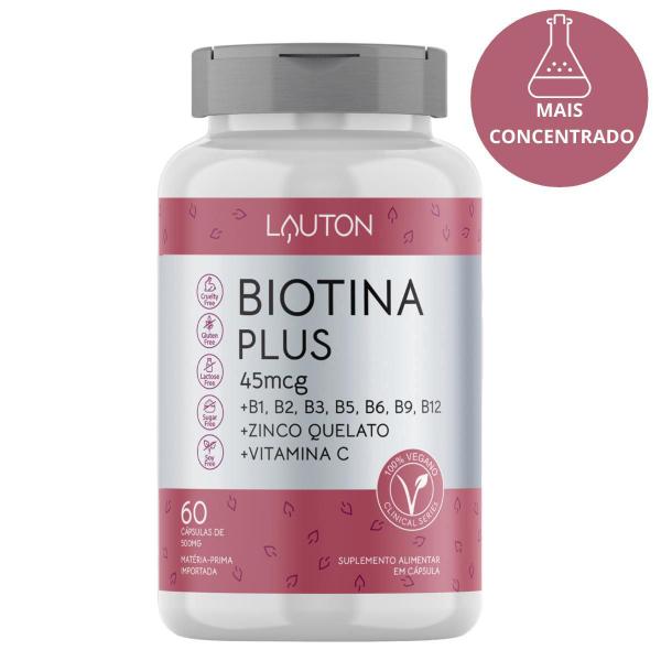 Imagem de Biotina Premium Com Vitaminas B + C + Zinco - 60 Capsulas